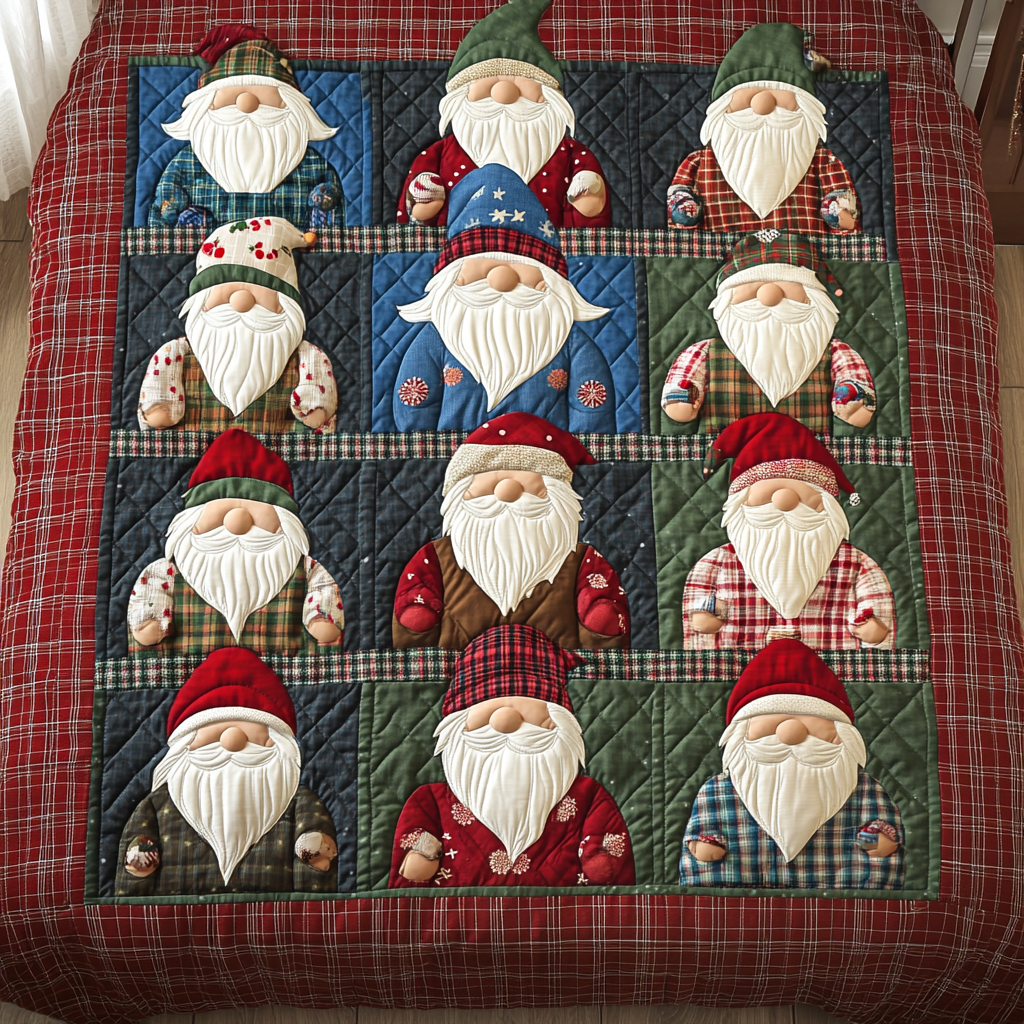 Christmas Gnome TAI311024309 Quilt Blanket