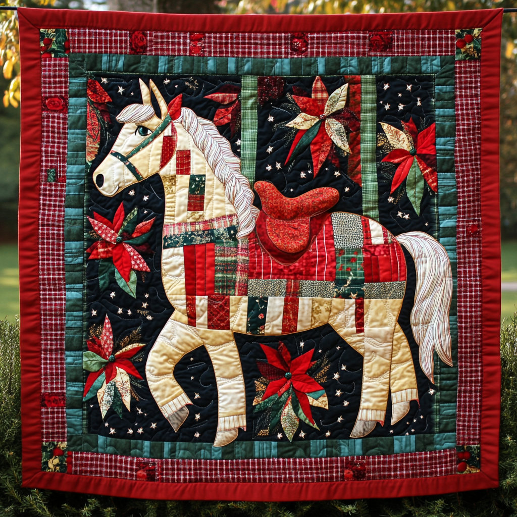 Christmas Horse TAI281024246 Quilt Blanket