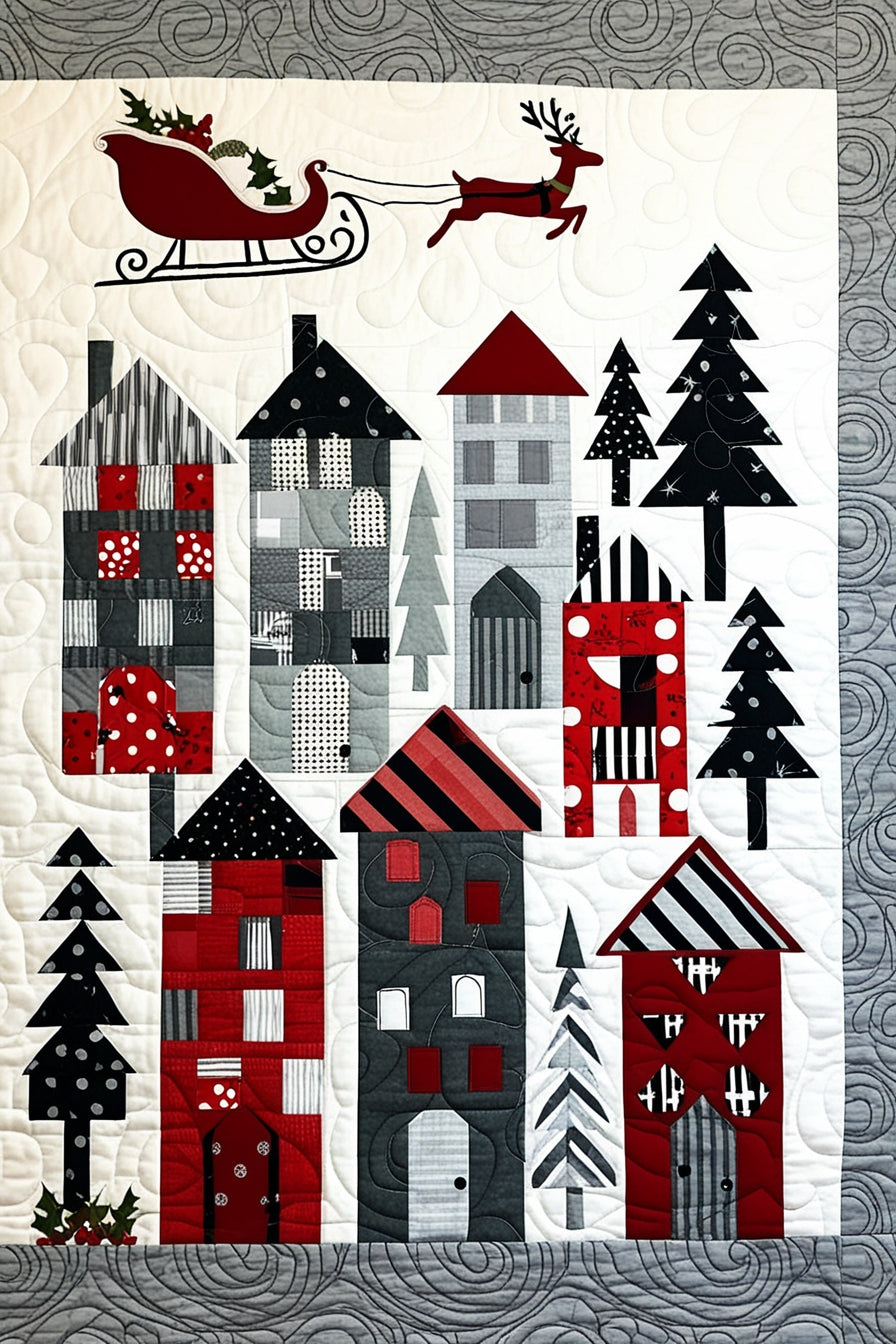 Christmas House NTA281024124 Quilt Blanket