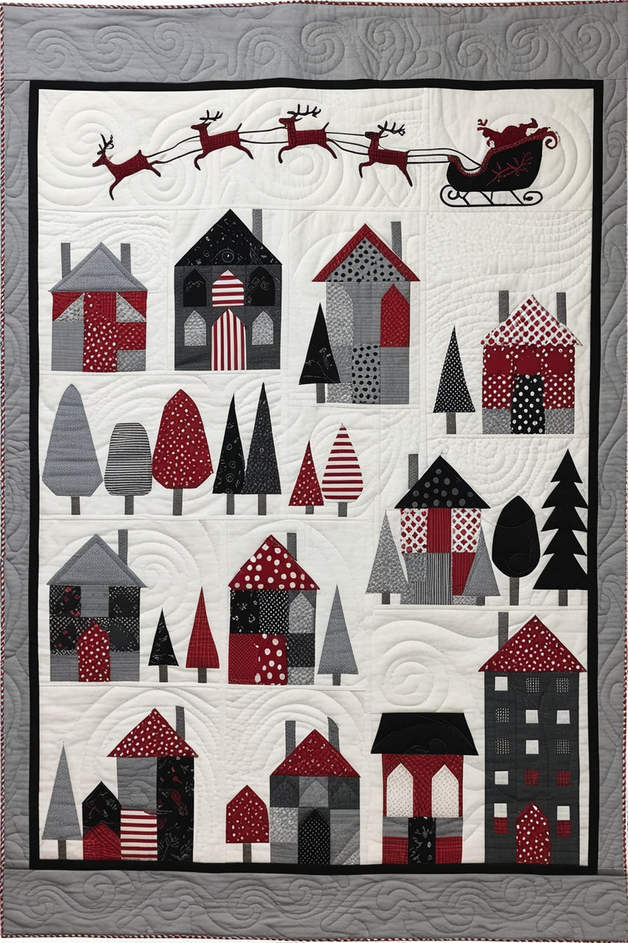 Christmas House NTA281024126 Quilt Blanket