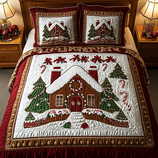 Christmas House TAI061124040 Quilt Bedding Set