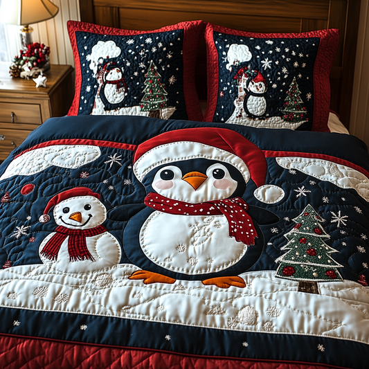 Christmas Penguin TAI041124308 Quilt Bedding Set