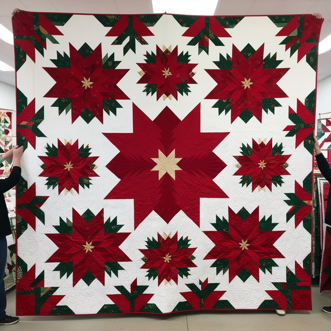 Christmas Poinsettia NTA281024086 Quilt Blanket