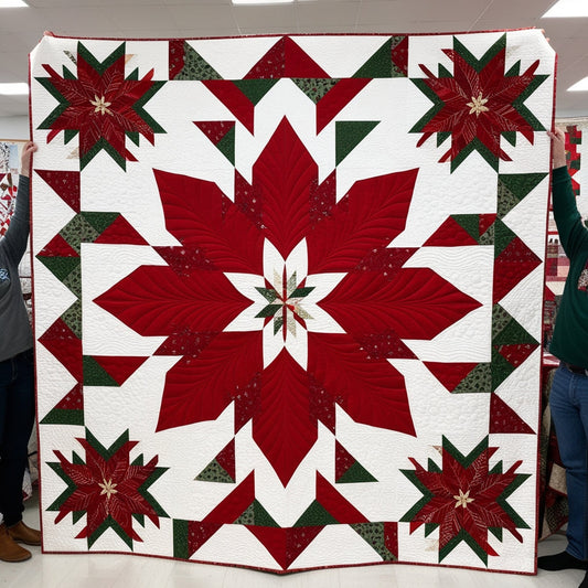 Christmas Poinsettia NTA281024087 Quilt Blanket