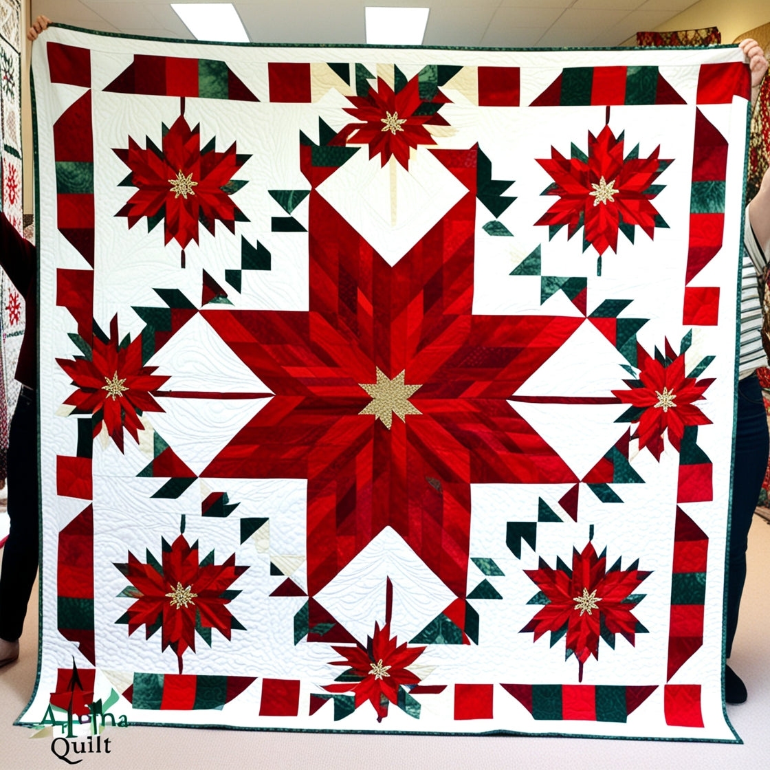 Christmas Poinsettia NTA281024095 Quilt Blanket