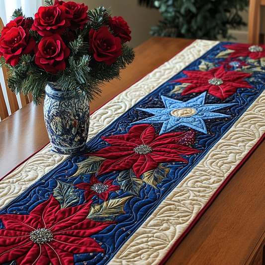 Christmas Poinsettia TAI061124218 Quilted Table Runner