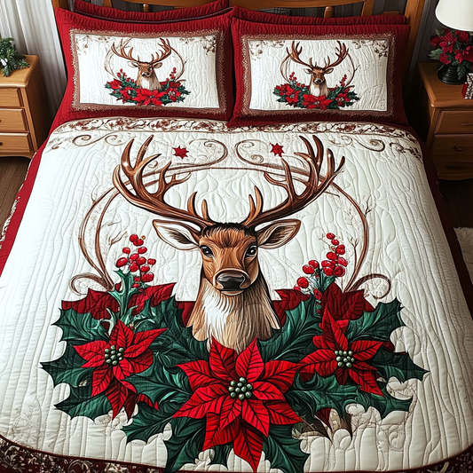 Christmas Reindeer TAI041124146 Quilt Bedding Set