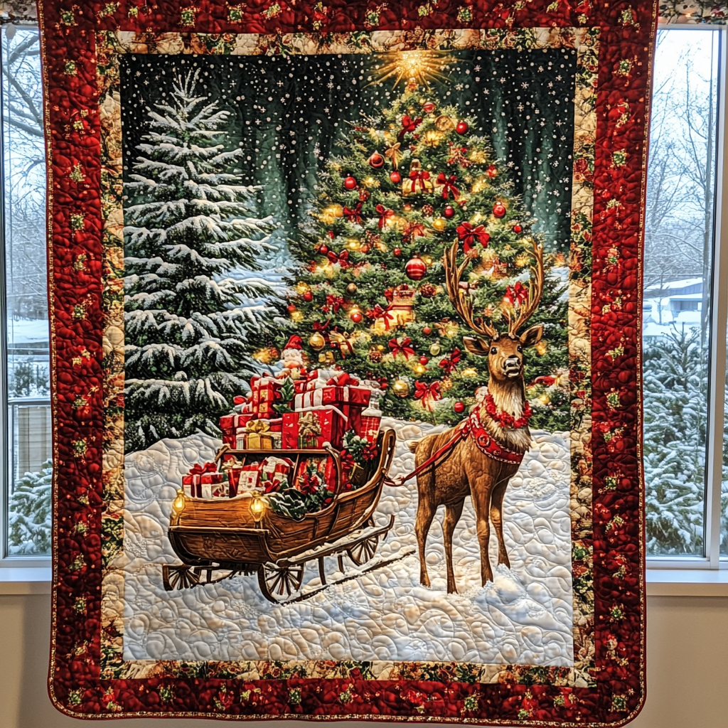 Christmas Reindeer TAI061124357 Quilt Blanket