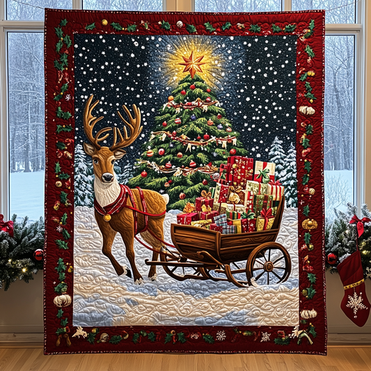 Christmas Reindeer TAI061124360 Quilt Blanket