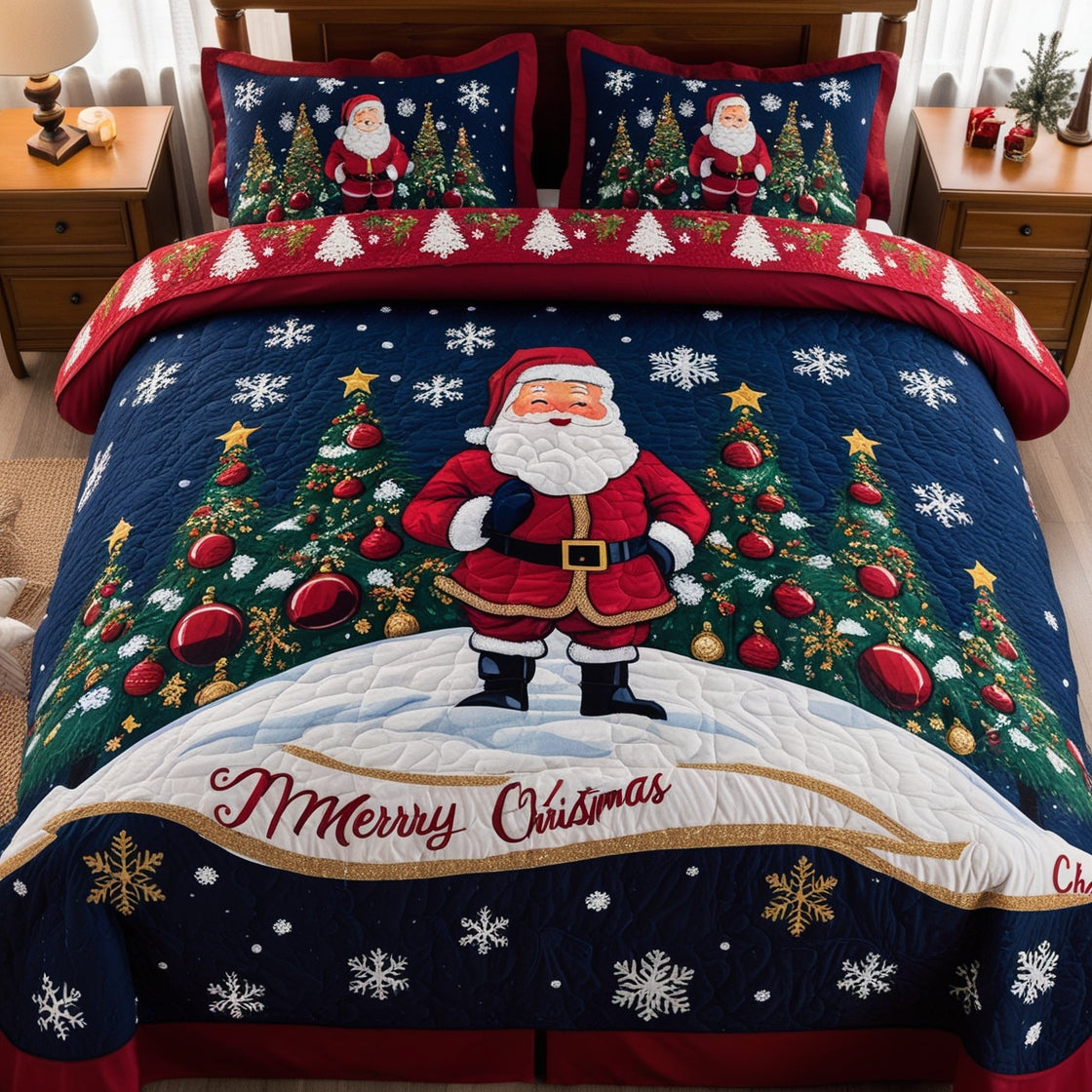 Christmas Santa NTA041124434 Quilt Bedding Set