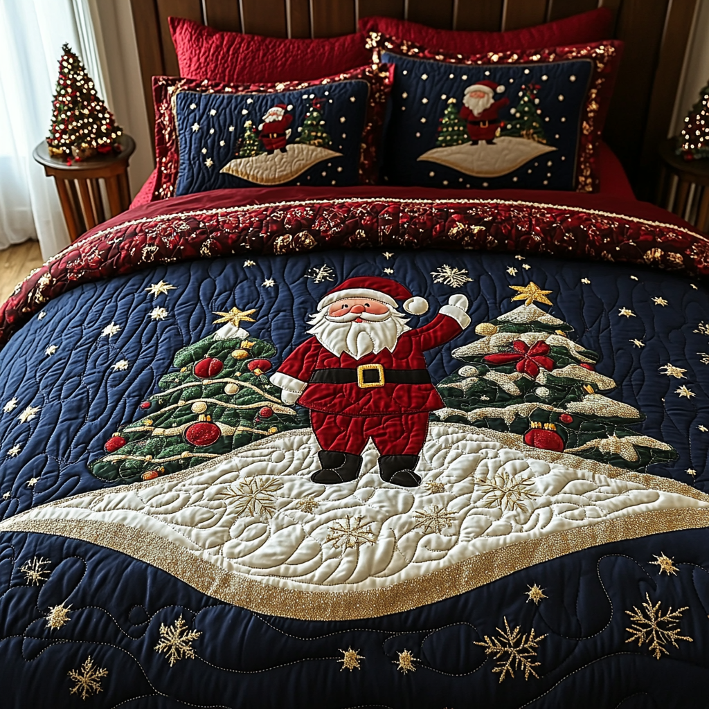 Christmas Santa TAI041124181 Quilt Bedding Set