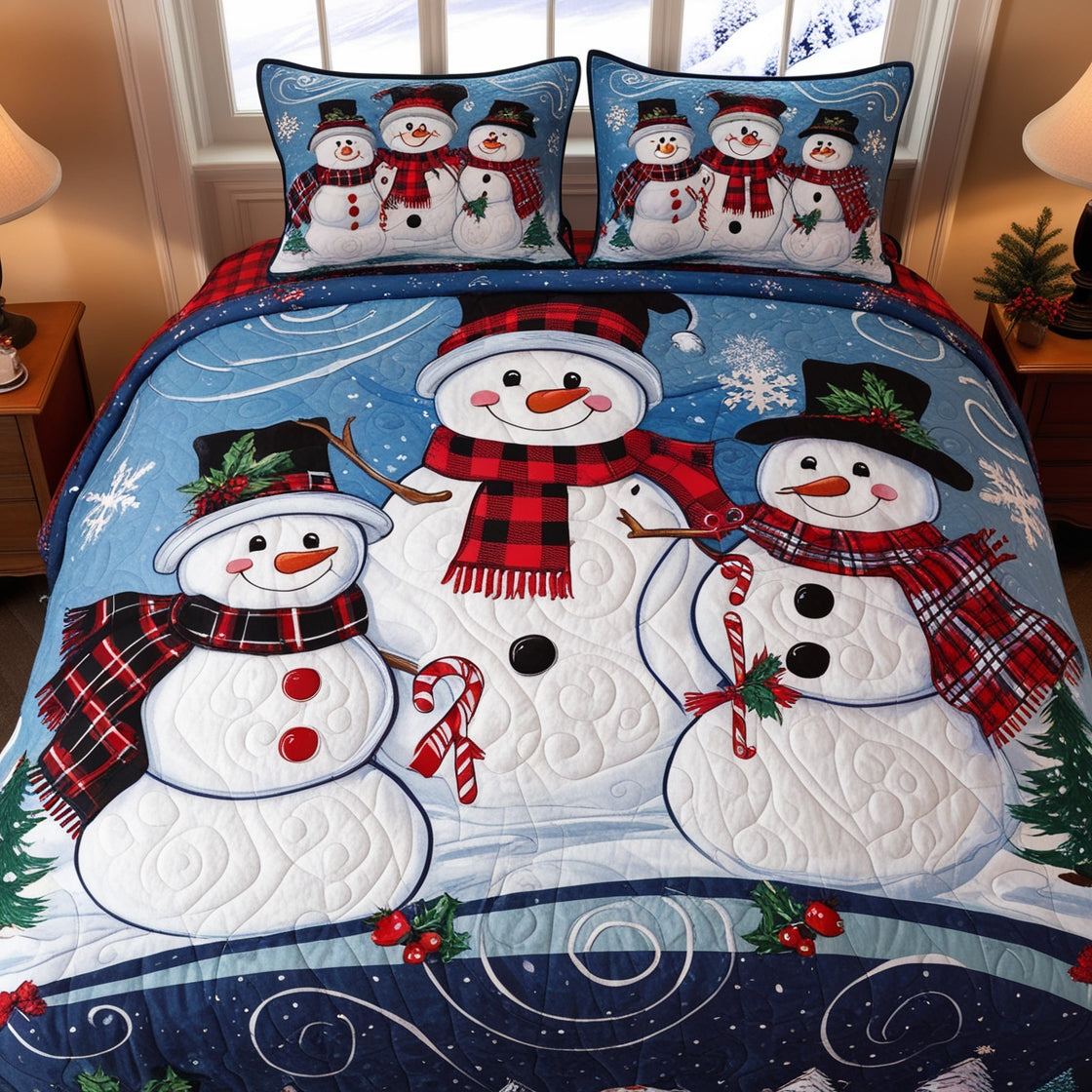 Christmas Snowman NTA041124419 Quilt Bedding Set