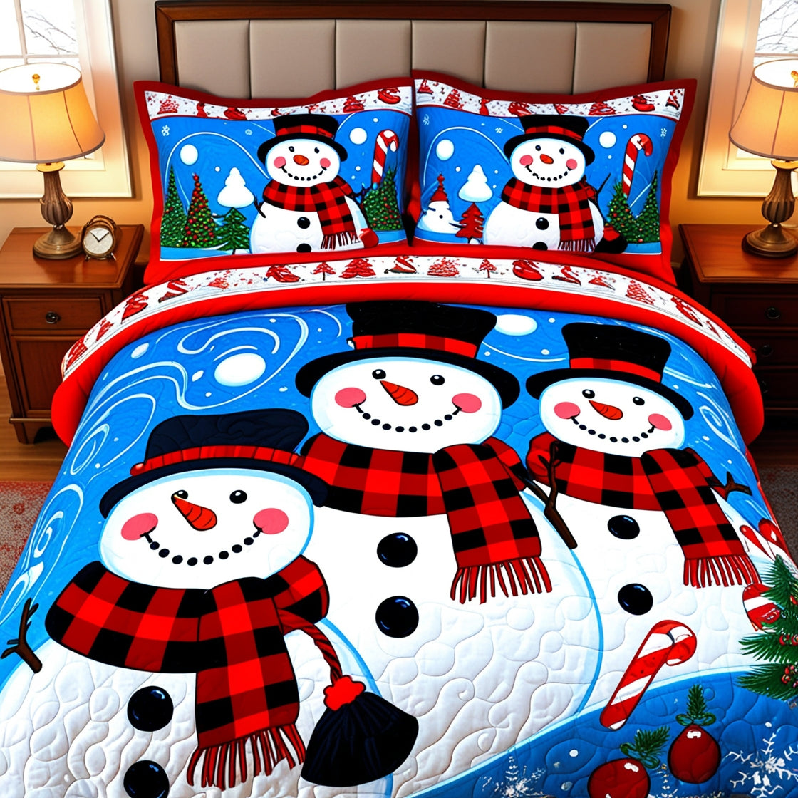 Christmas Snowman NTA041124422 Quilt Bedding Set