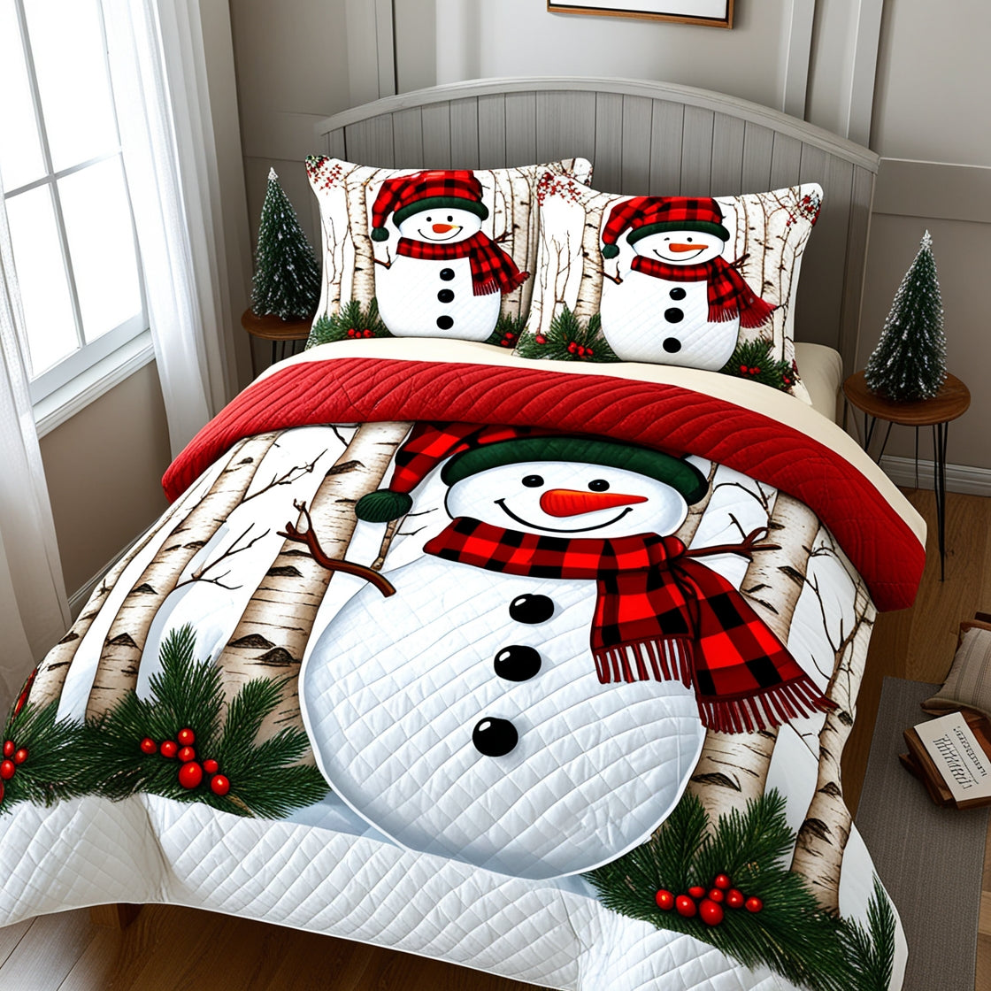 Christmas Snowman NTA041124437 Quilt Bedding Set