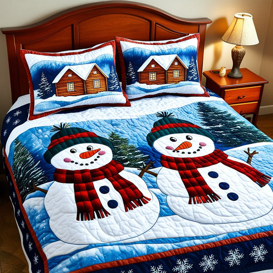 Christmas Snowman NTA061124173 Quilt Bedding Set