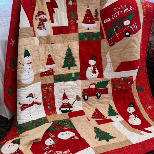 Christmas Snowman NTA151024305 Quilt Blanket