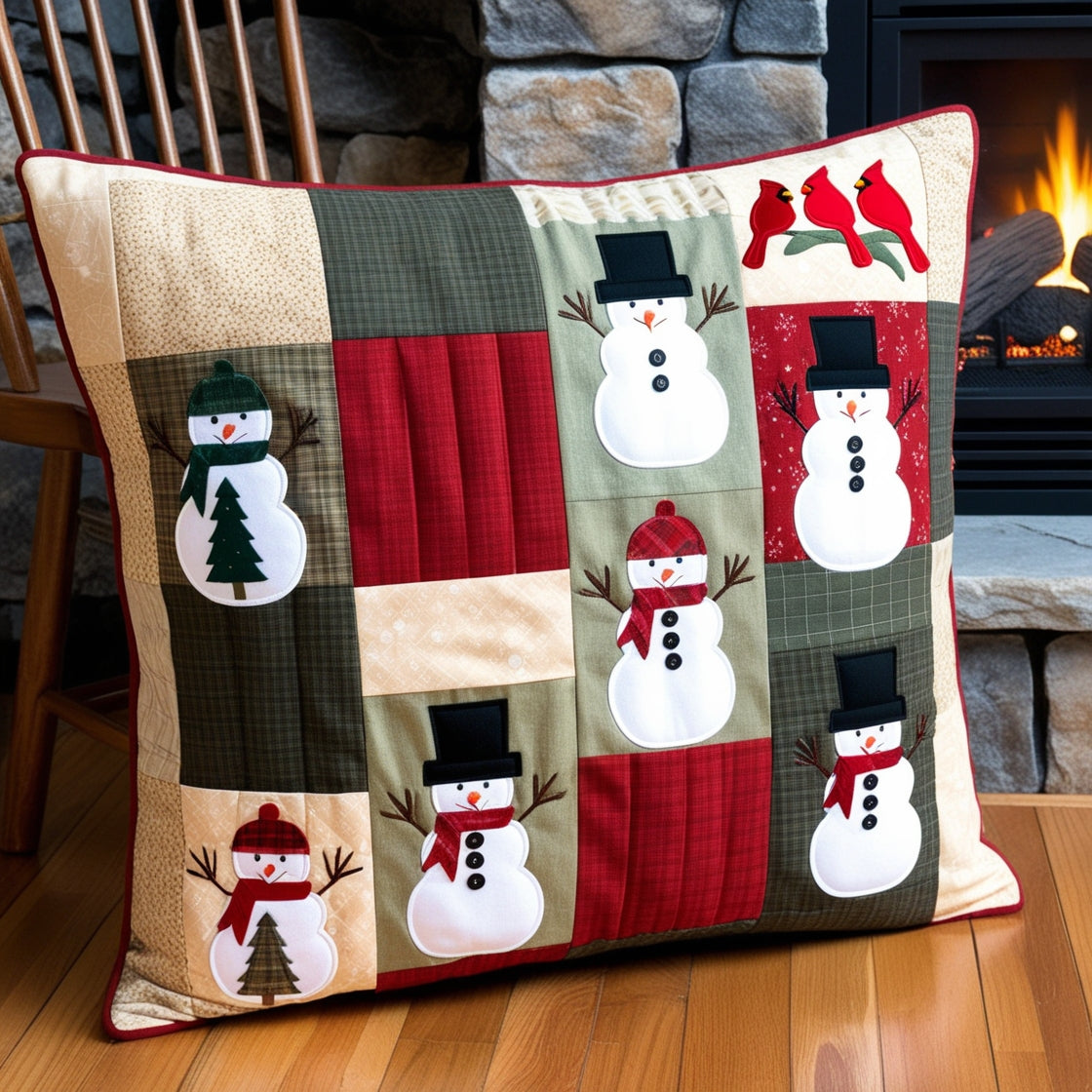 Christmas Snowman NTA181024638 Quilted Pillow Case