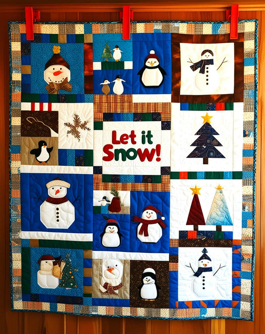 Christmas Snowman NTA281024169 Quilt Blanket