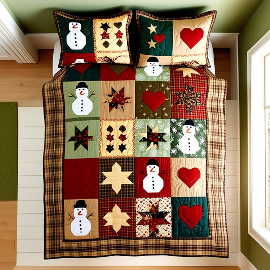 Christmas Snowman NTA281024270 Quilt Bedding Set