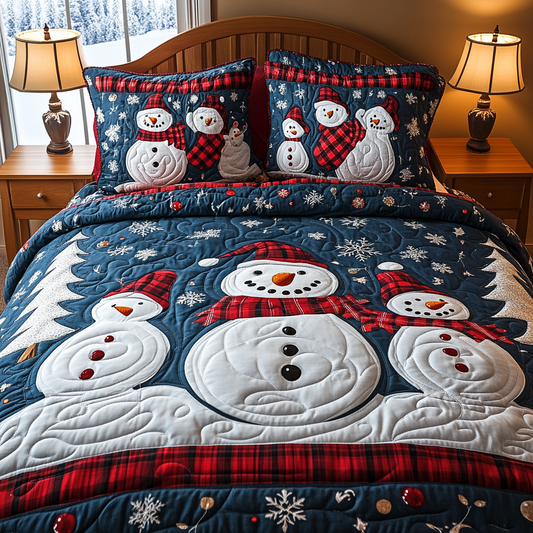 Christmas Snowman TAI041124258 Quilt Bedding Set