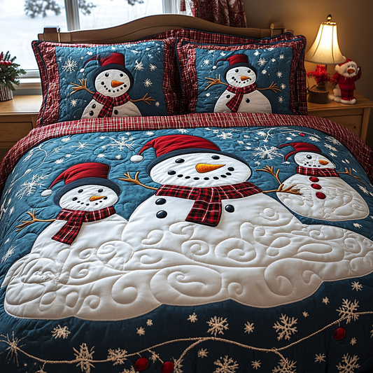 Christmas Snowman TAI041124259 Quilt Bedding Set