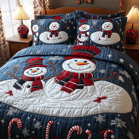 Christmas Snowman TAI041124261 Quilt Bedding Set