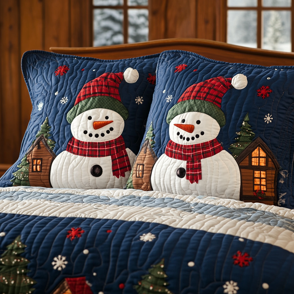 Christmas Snowman TAI061124071 Quilt Bedding Set