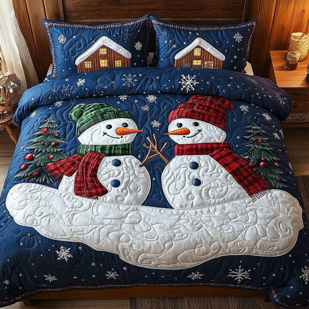 Christmas Snowman TAI061124074 Quilt Bedding Set