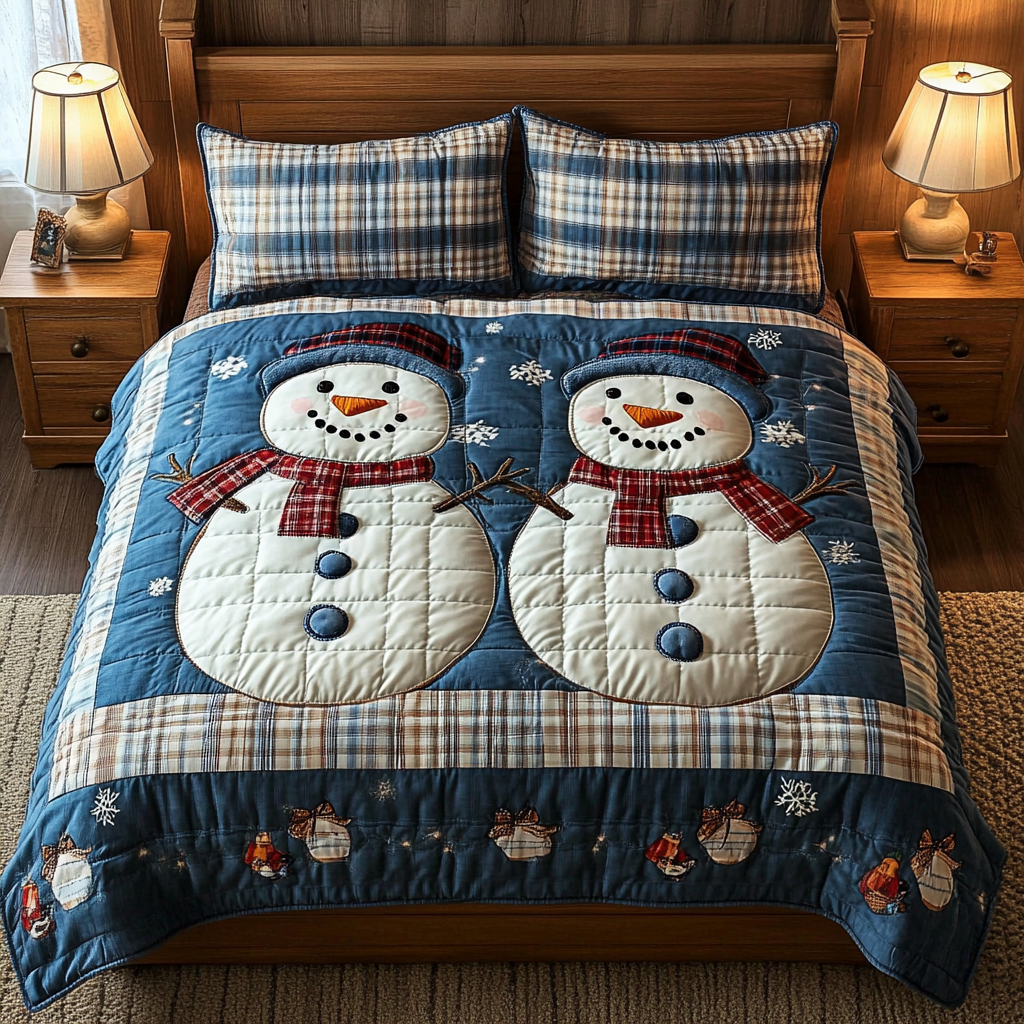 Christmas Snowman TAI061124075 Quilt Bedding Set