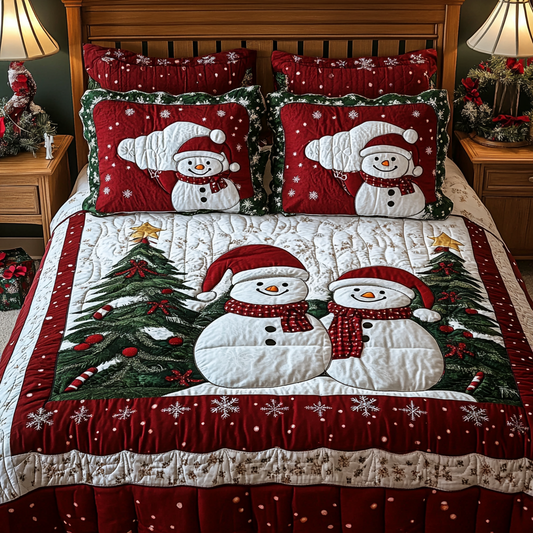 Christmas Snowman TAI061124123 Quilt Bedding Set