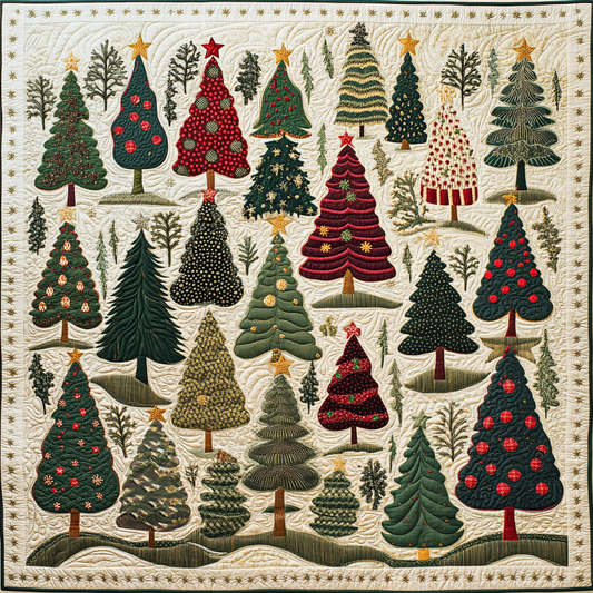 Christmas Tree TAI041124071 Quilt Blanket