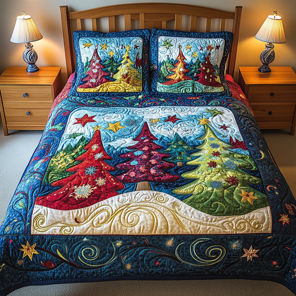 Christmas Tree TAI041124154 Quilt Bedding Set