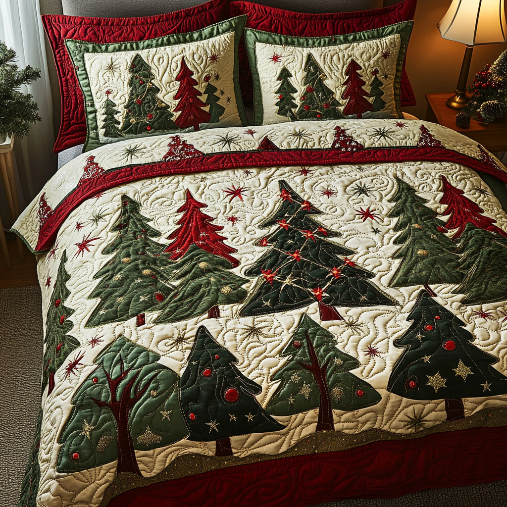 Christmas Tree TAI041124237 Quilt Bedding Set