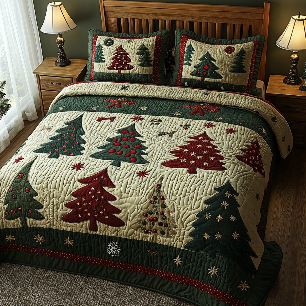 Christmas Tree TAI041124244 Quilt Bedding Set