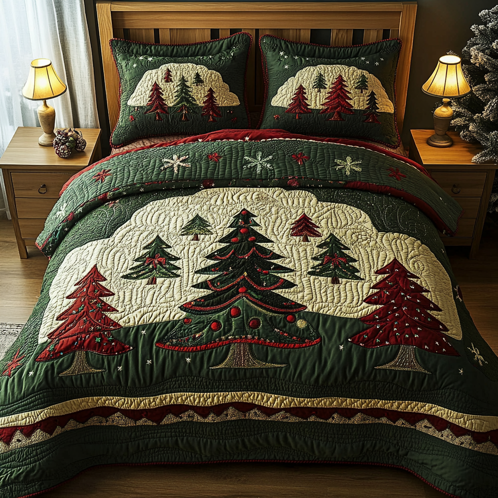 Christmas Tree TAI041124247 Quilt Bedding Set