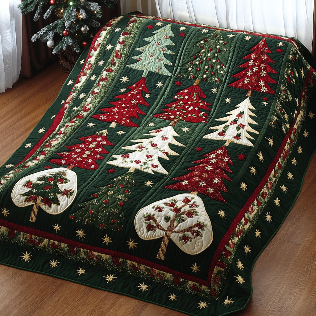 Christmas Tree TAI061124329 Quilt Blanket