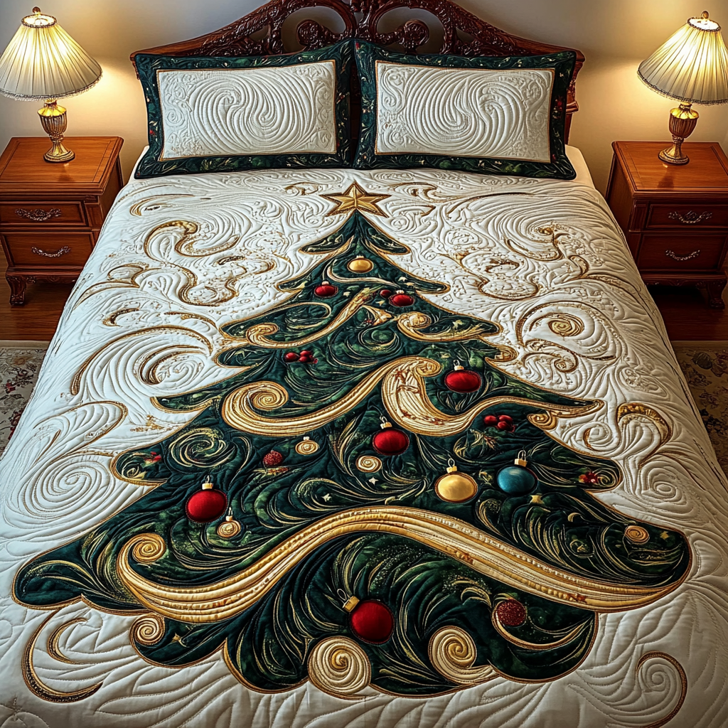 Christmas Tree TAI311024068 Quilt Bedding Set