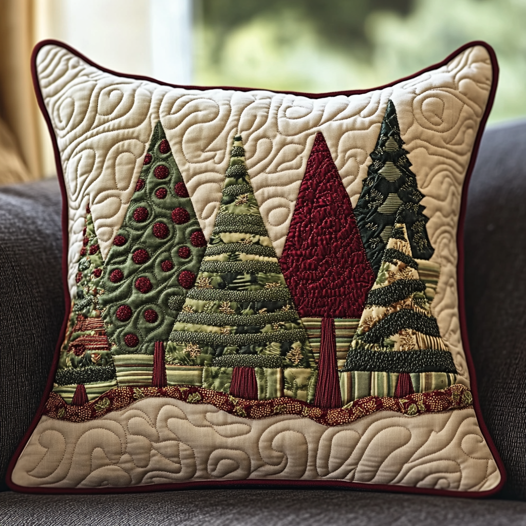 Christmas Tree TAI311024187 Quilted Pillow Case