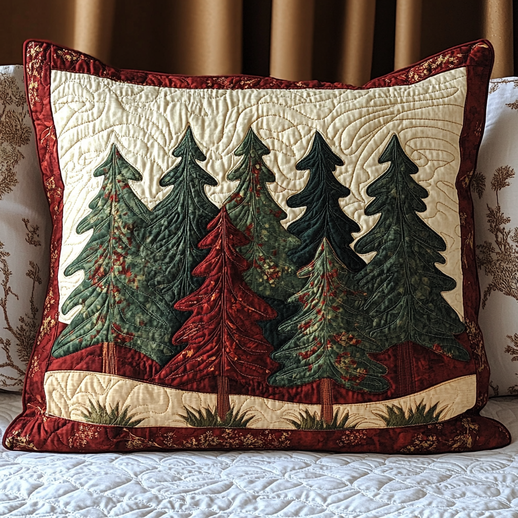 Christmas Tree TAI311024190 Quilted Pillow Case