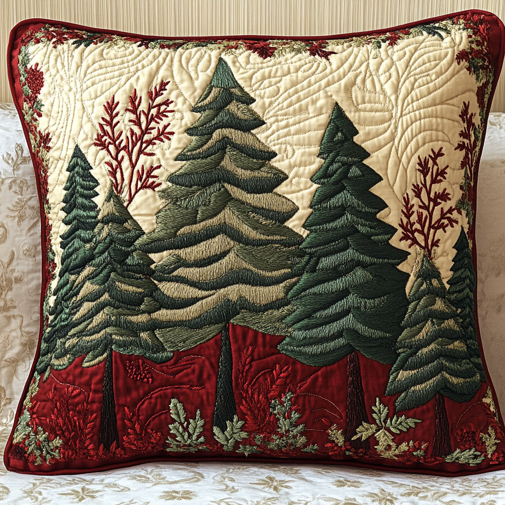 Christmas Tree TAI311024192 Quilted Pillow Case