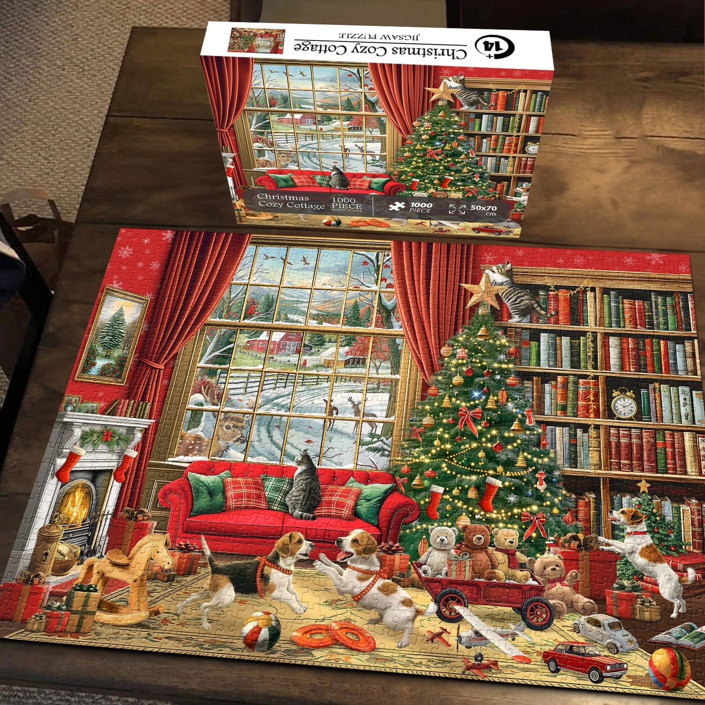 Christmas Cozy Cottage Jigsaw Puzzle 1000 Pieces