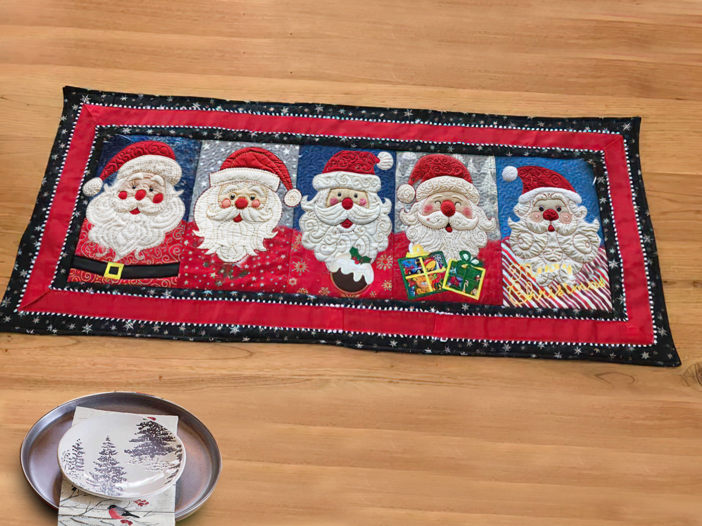 Christmas Santa CLA130324119 Quilted Table Runner