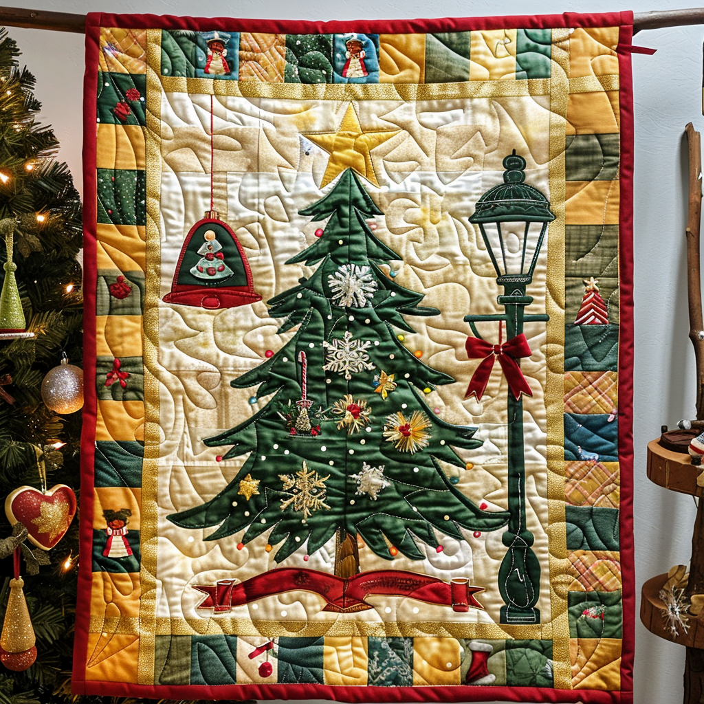 Christmas Trees Delight Quilted Blanket NCU0NT104