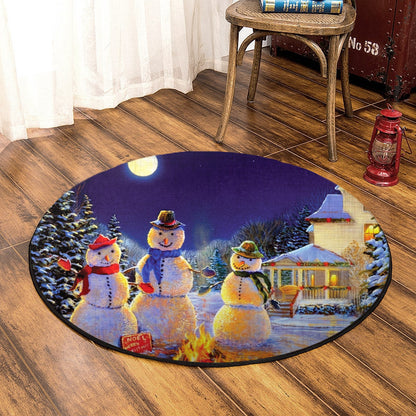 Christmas And Fire VD1110035RR Round Area Rug