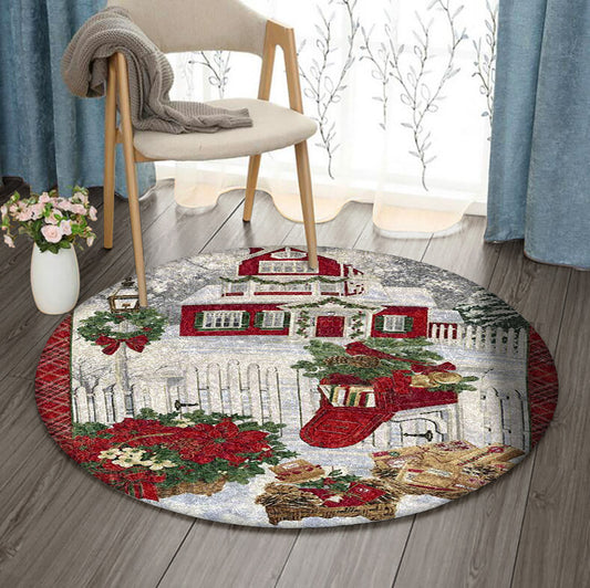 Christmas BL0510018RR Round Area Rug