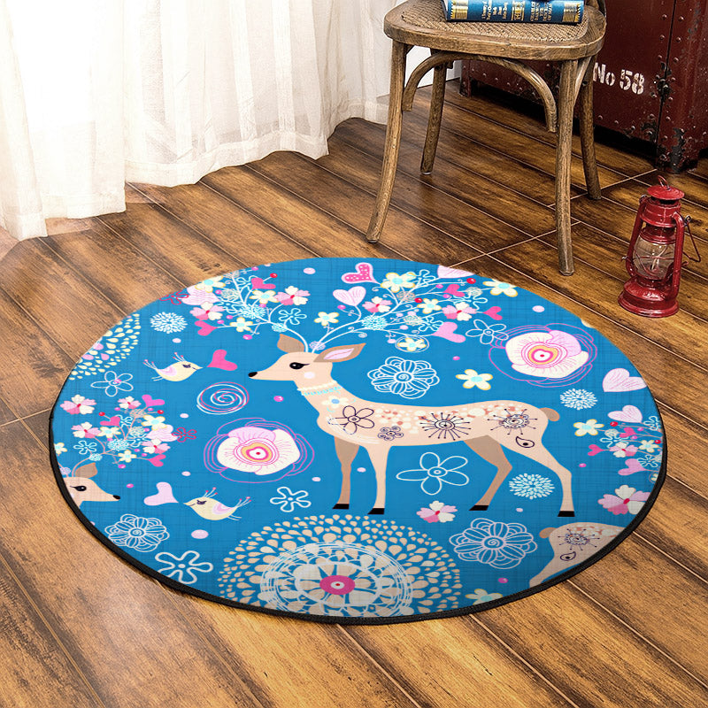 Christmas Deer CLA070808 Round Area Rug