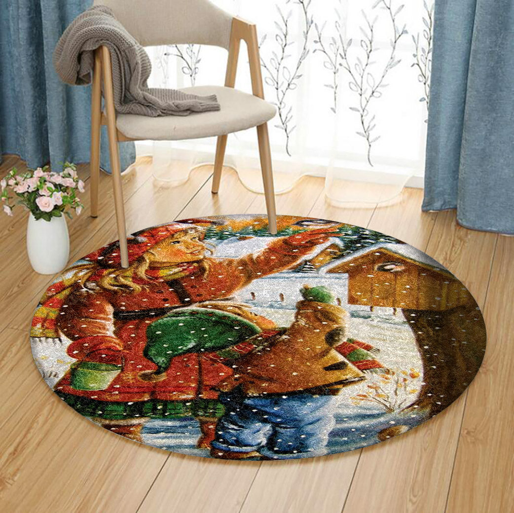 Christmas HM2811165TM Round Area Rug