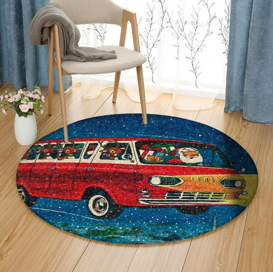 Christmas HN0509027RR Round Area Rug