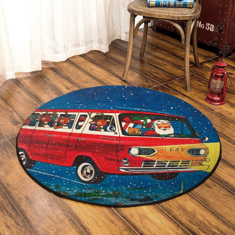 Christmas HN0509027RR Round Area Rug