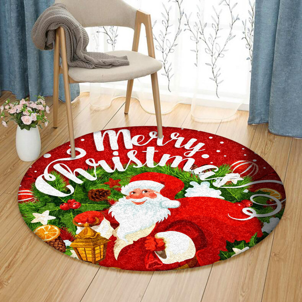 Christmas HN070922RR Round Area Rug